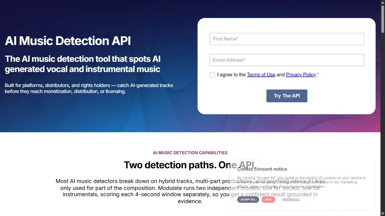 AI Music Detection API by Modulate 1