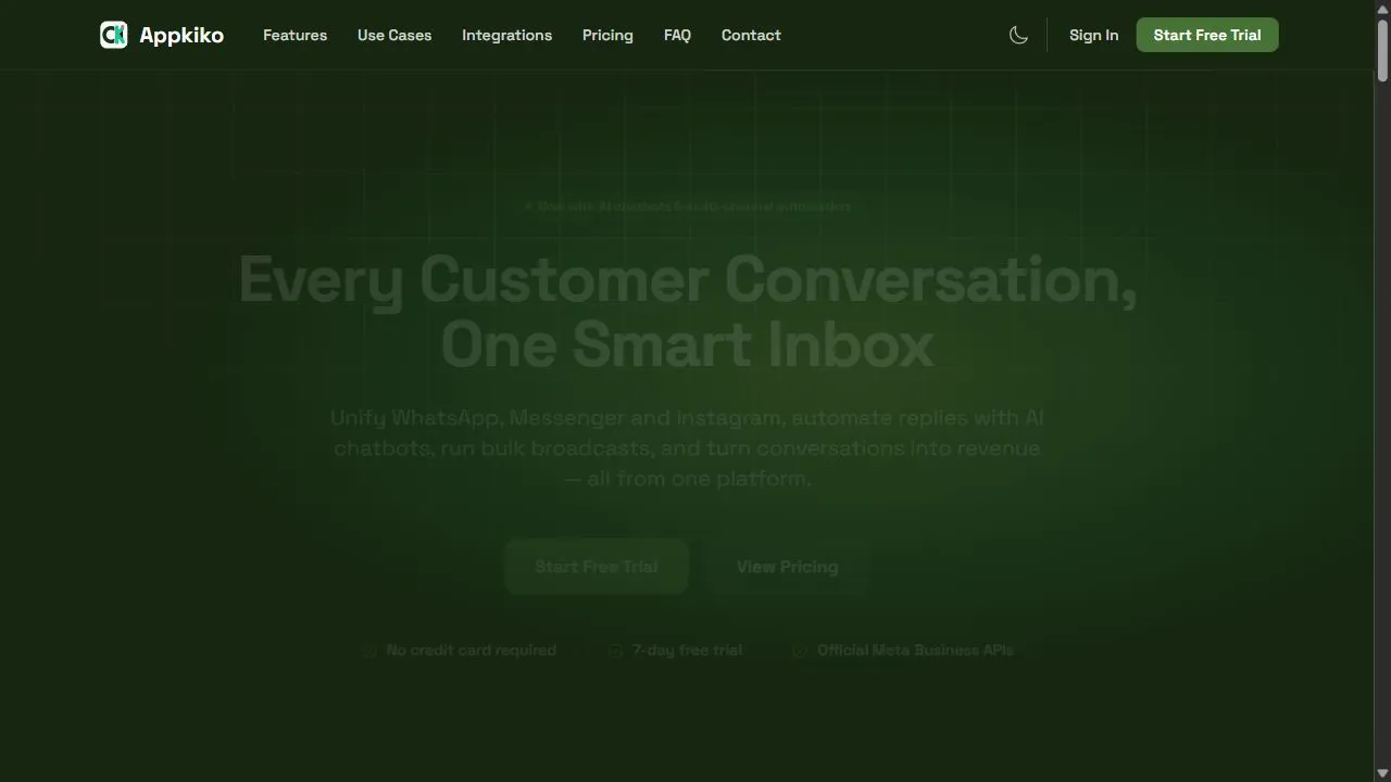 Appkiko - One Inbox for WhatsApp, Messenger & Instagram 1