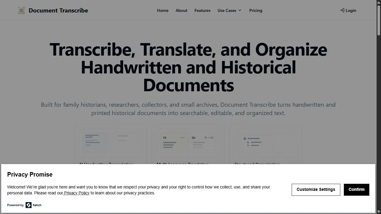 Document Transcribe 1