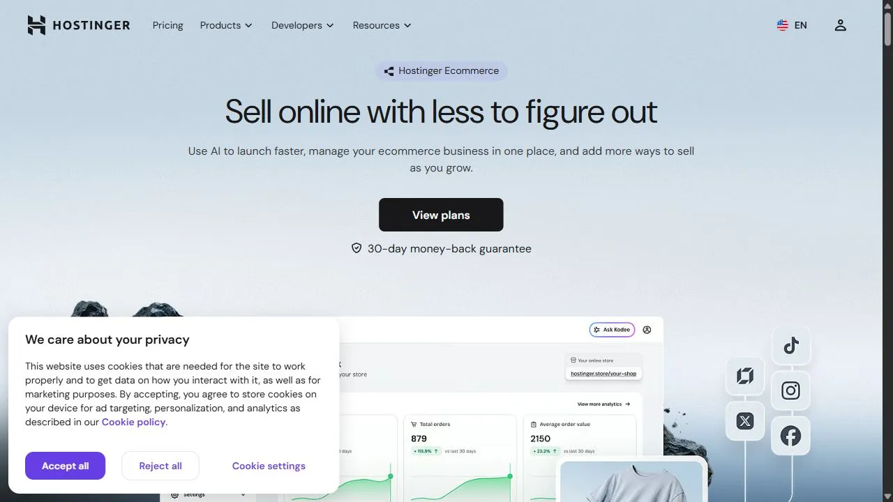 Ecommerce | Hostinger 1