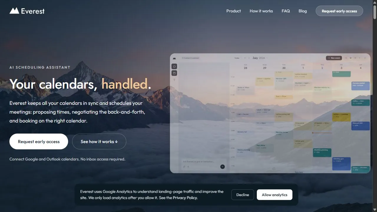 Everest | AI Scheduling Assistant 1
