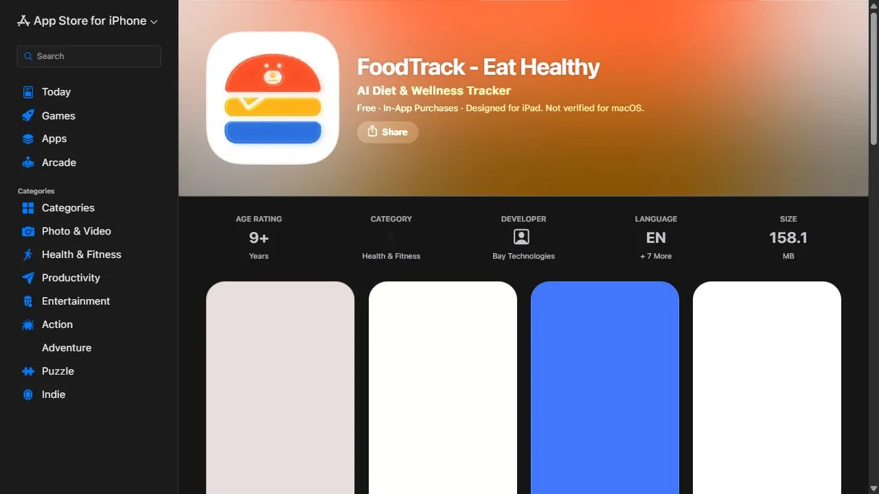 FoodTrack - Calorie Tracker