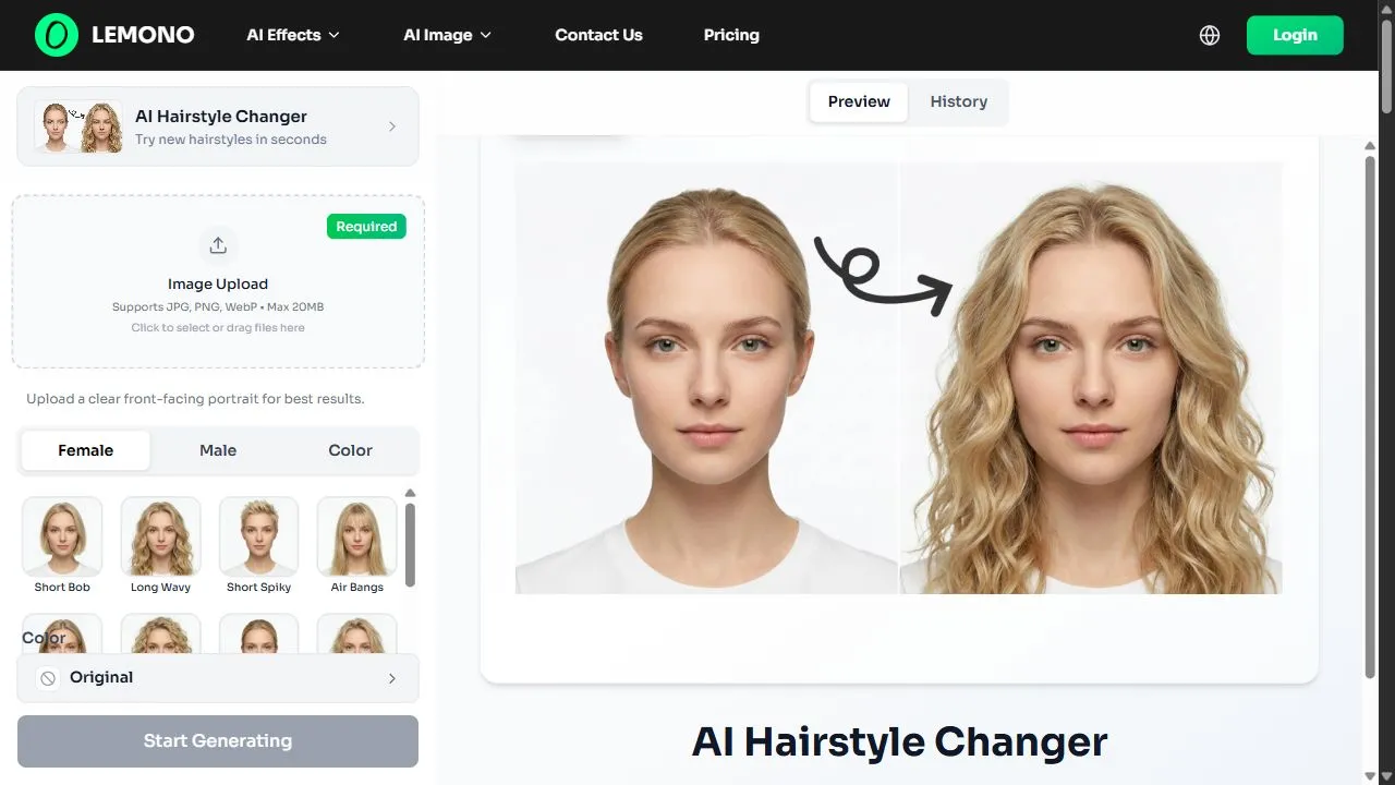 Hairstyle Changer by LEMONO AI