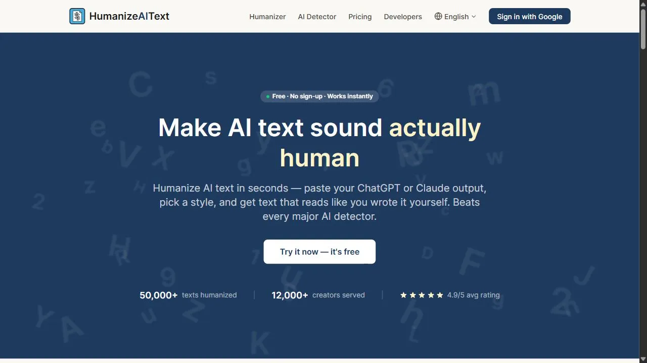 Humanize AI Text App 1