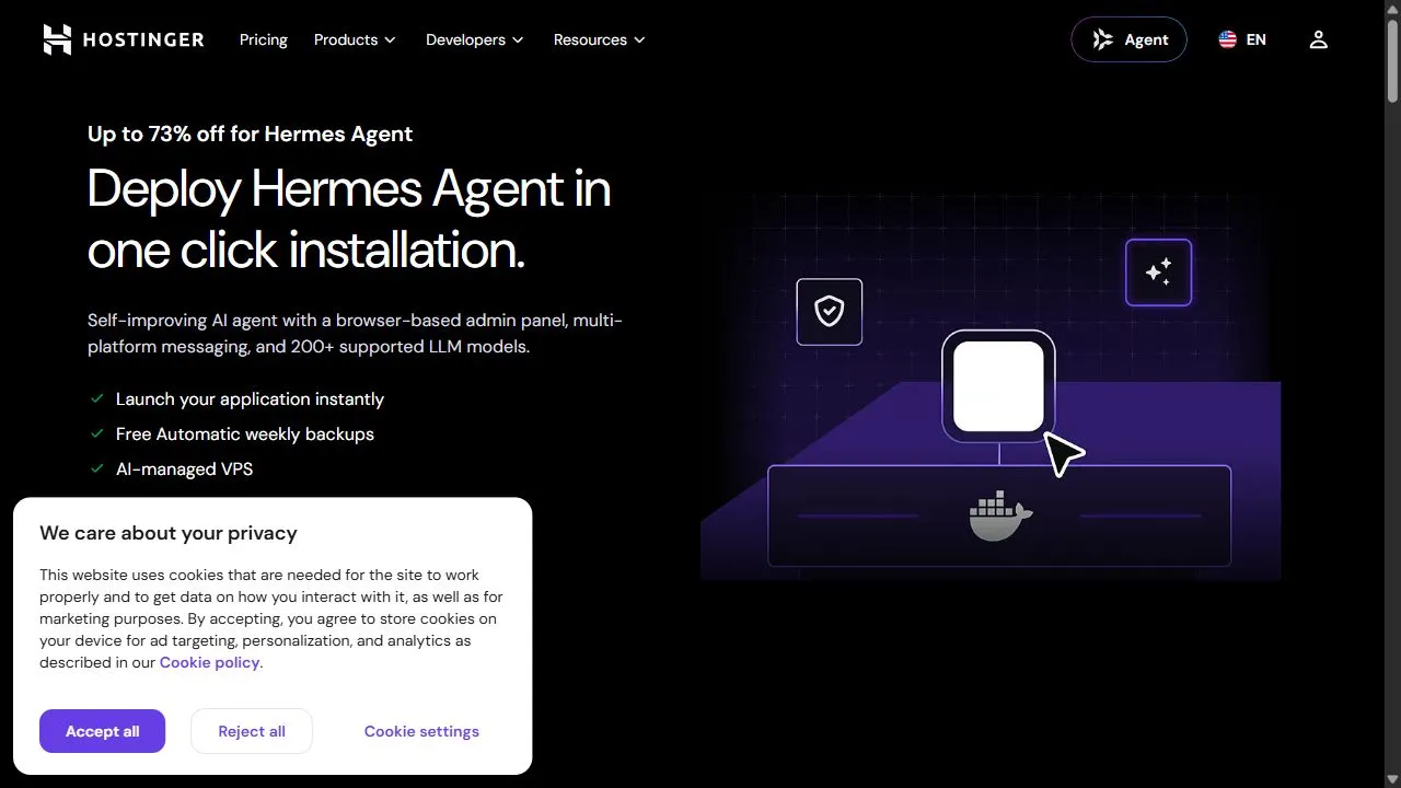 Managed Hermes Agent | Hostinger 1
