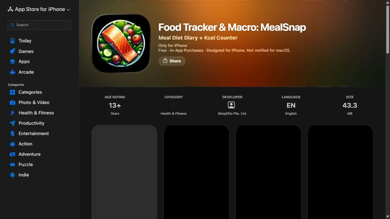 MealSnap: AI meal log journal 1