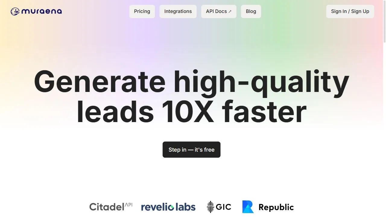 Muraena - AI-powered B2B lead generation