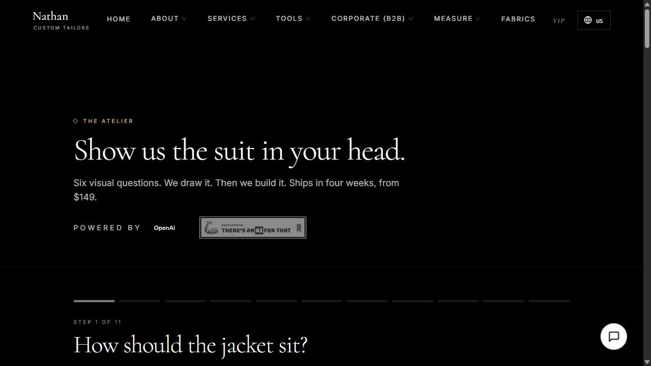 Nathan Tailors AI Suit Generator 1