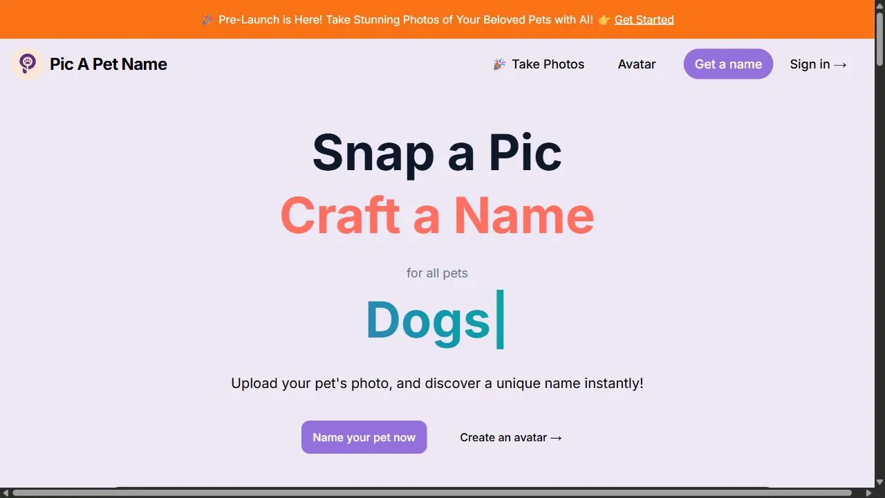 Pic A Pet Name 1