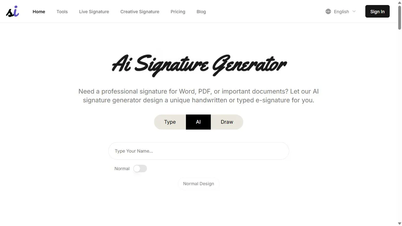 SignatureGen AI