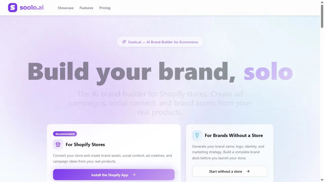 Soolo.ai - AI Brand Builder 1