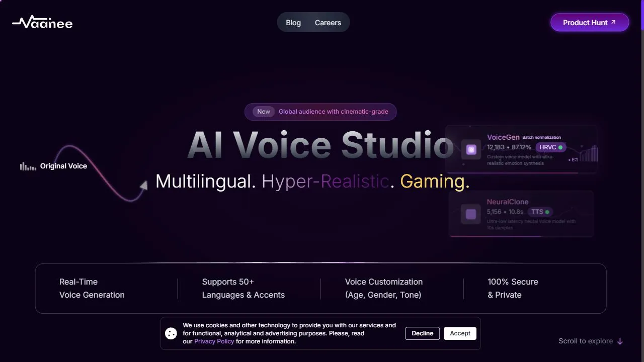 Vaanee Labs - AI Voice Cloning & Generative Speech Technology 1