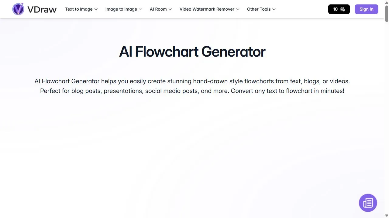 Vdraw's AI Flowchart Generator 1