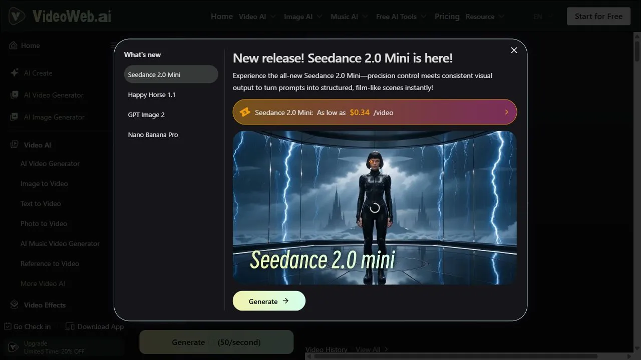 VideoWeb AI | Video to Video 1