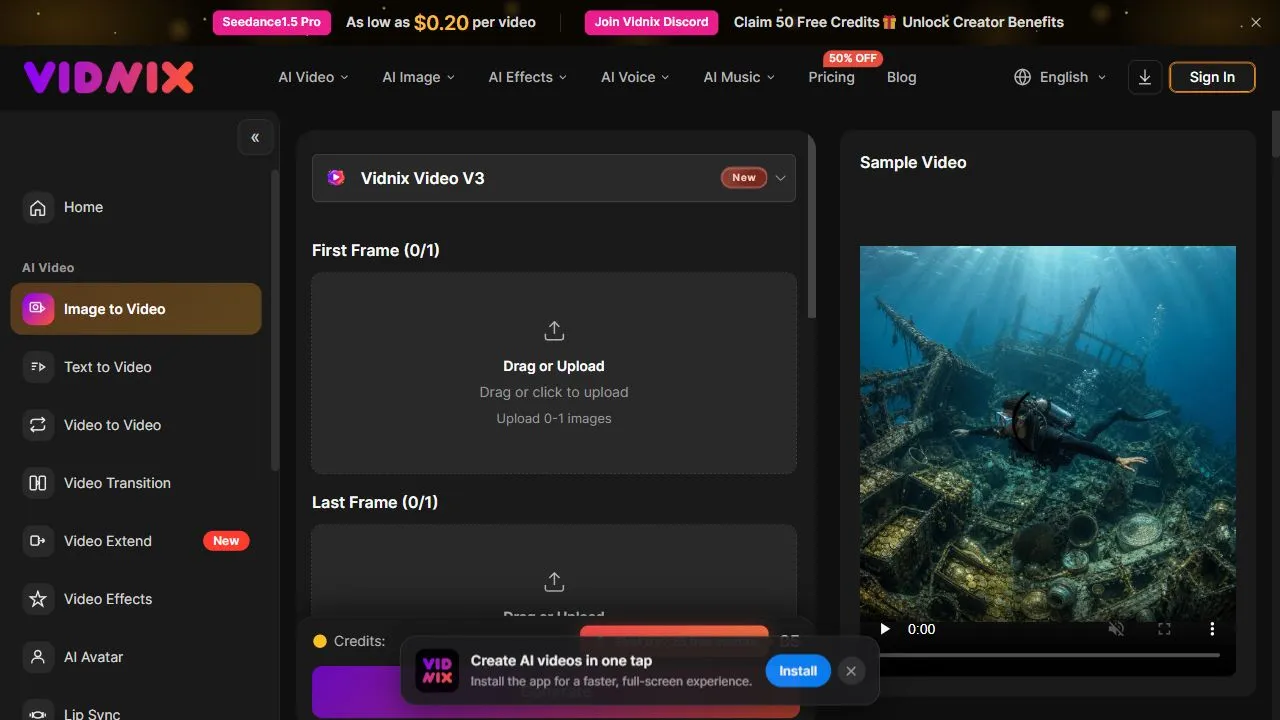 Vidnix | AI Image to Video Generator 1