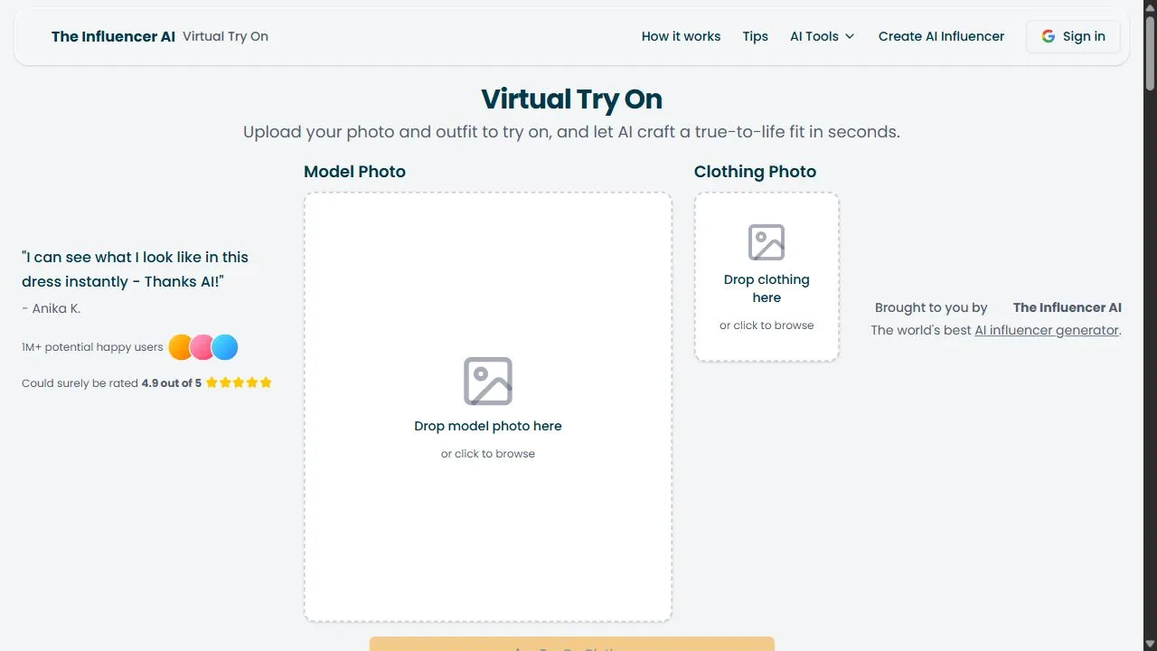Virtual Try On by The Influencer AI 1