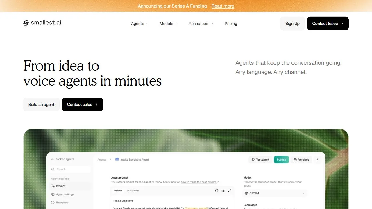Voice Agents by smallest.ai 1