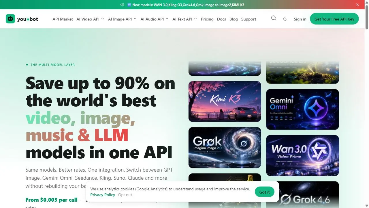 You.bot | Save ~90% on AI APIs 1
