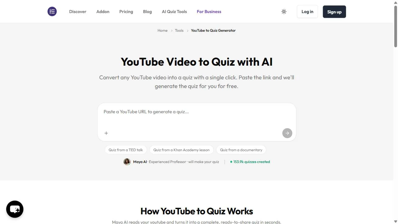 Youtube to Quiz 1